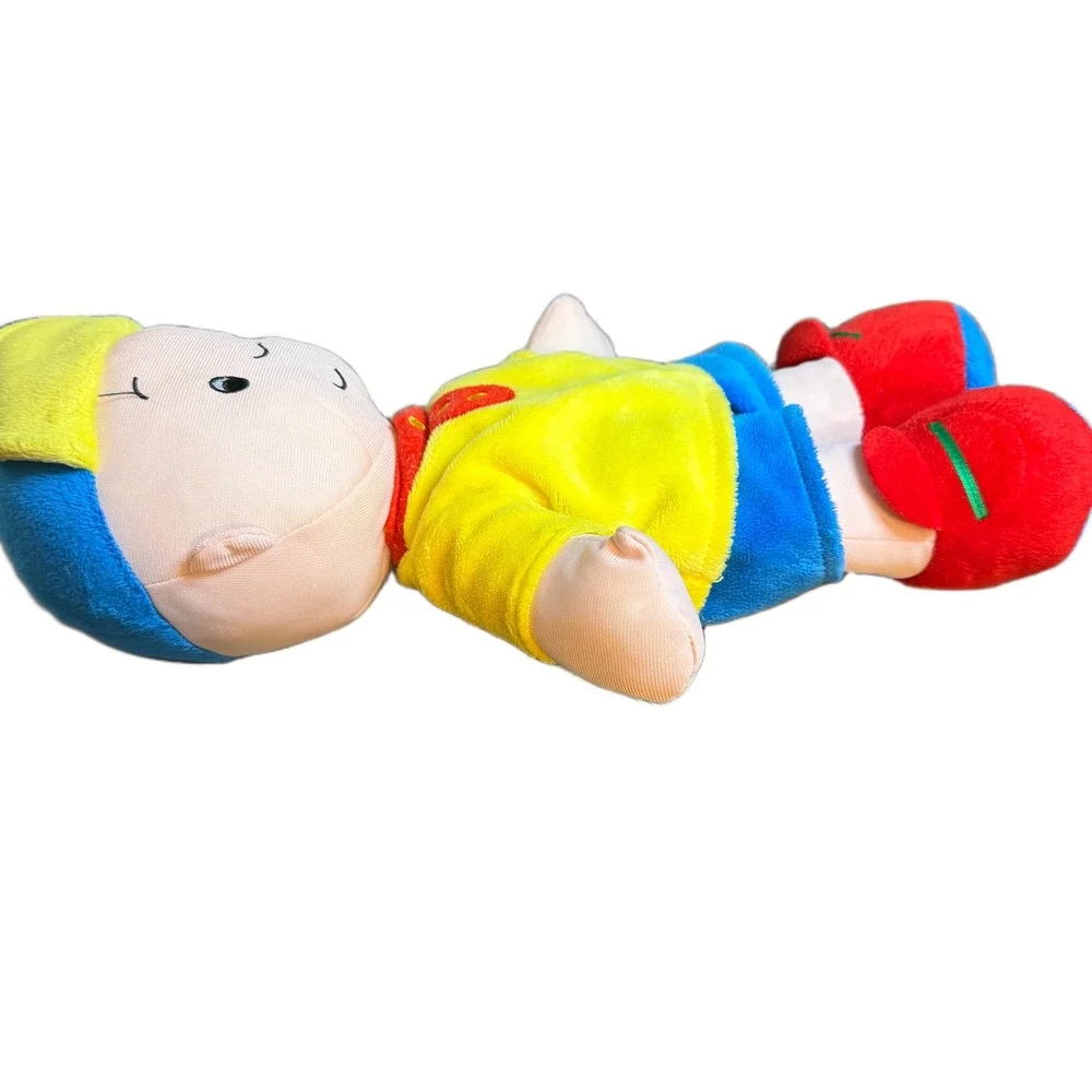 Caillou Plush Doll 12 Inch Soft Stuffed Toy Yellow Shirt Blue Shorts PBS Kids